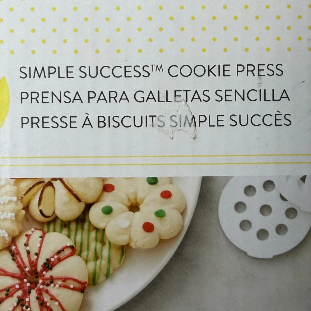 Wilton‎ Christmas Cookie Press Discs 6pc Stainless Plates Holiday NO DISPENSER